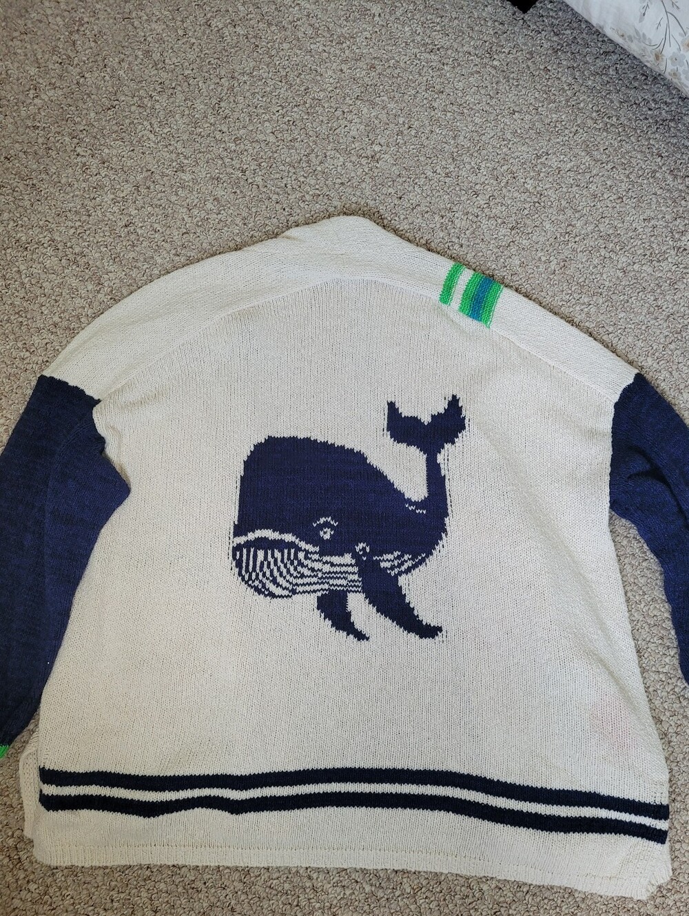 Anthropologie Maeve Cardigan. Whale Graphic On The Back - Picture 6 of 9